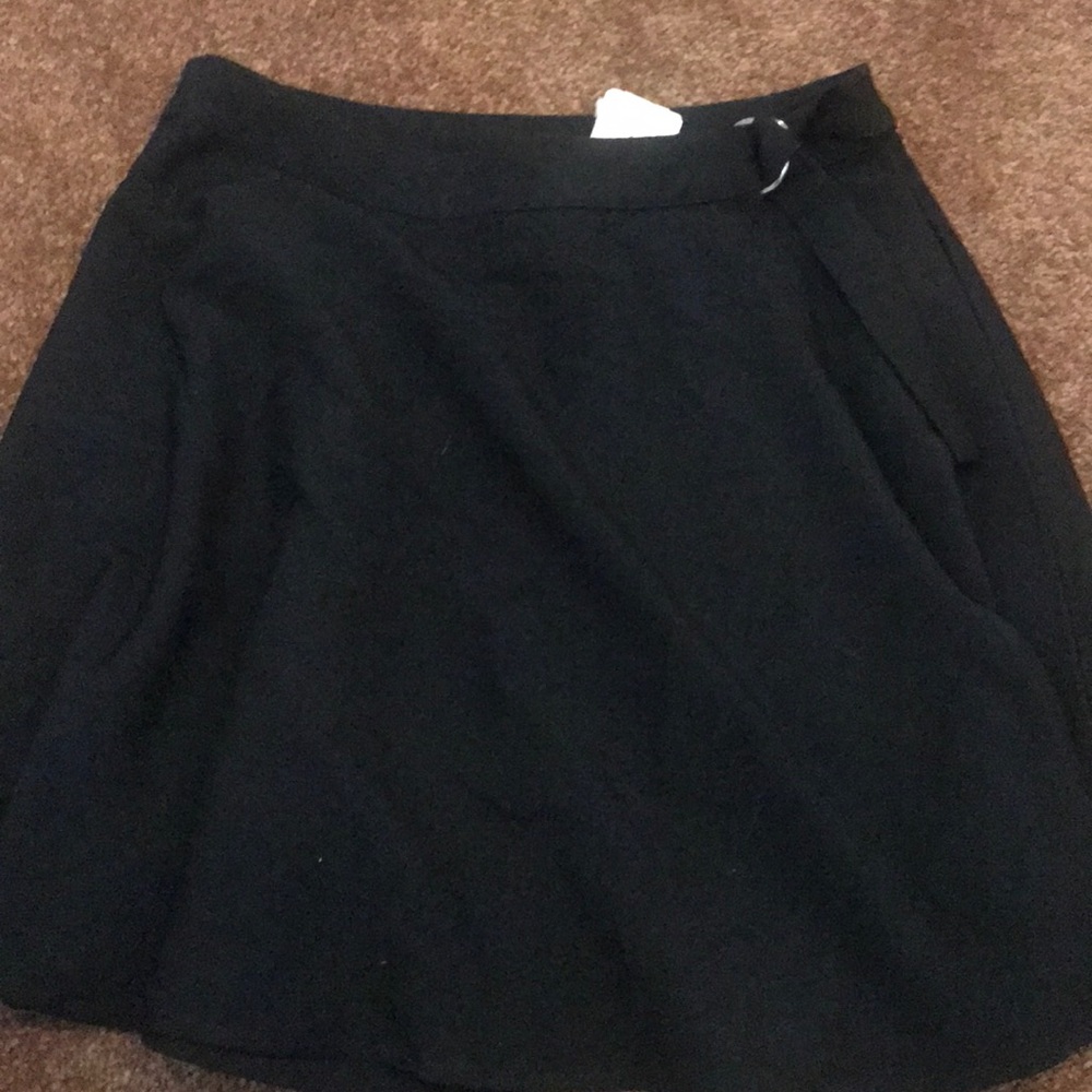 Black wrap skirt